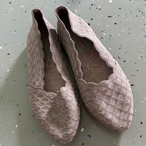 Skechers air cooled Tan Woven Flats Slip-On Loafers